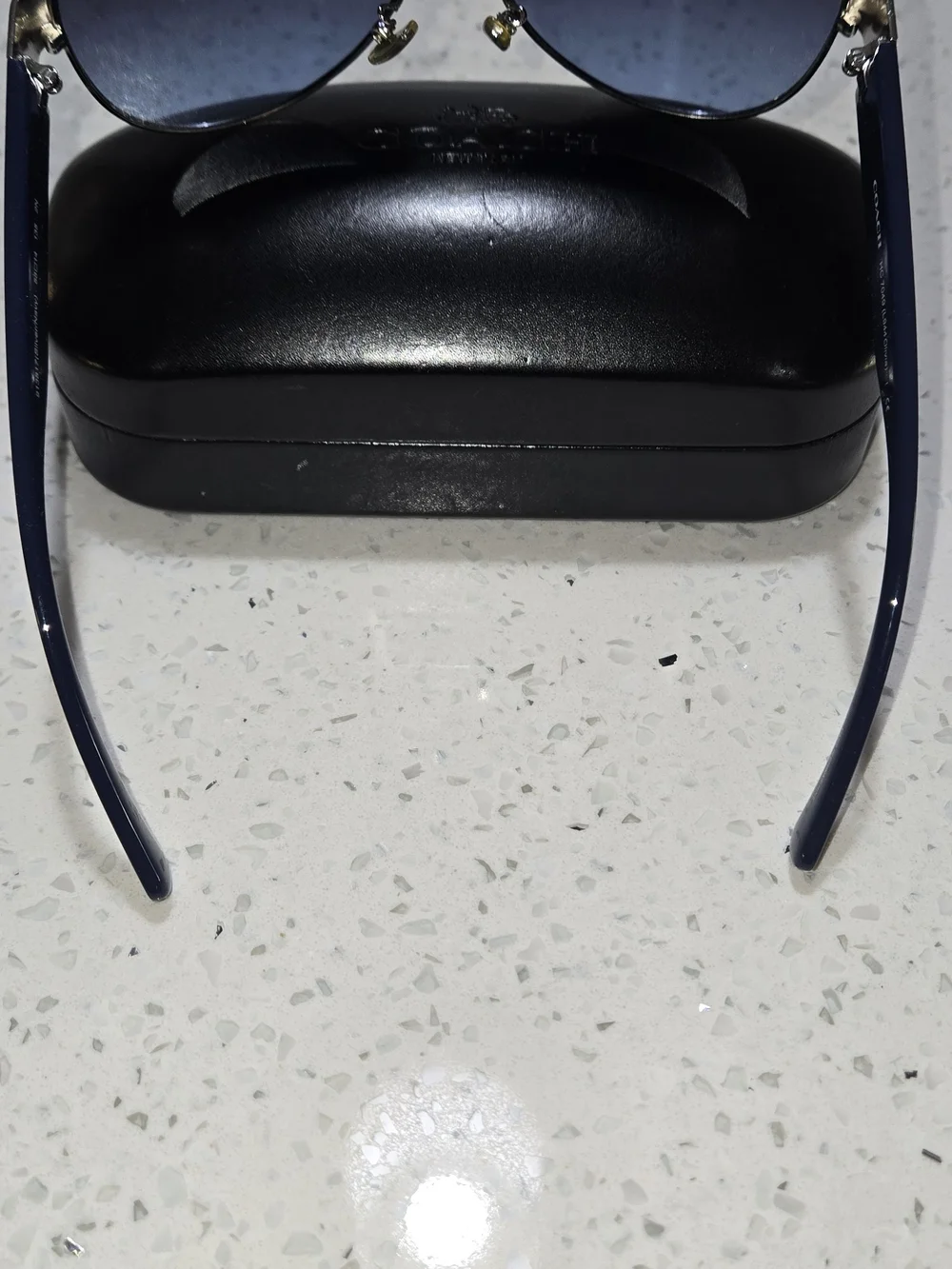Coach Aviator Sunglasses in Blue with Blue Lenses